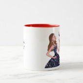 ティアラ離れ無しで家に帰るな!2トーンのコフ ツートーンマグカップ (中央)