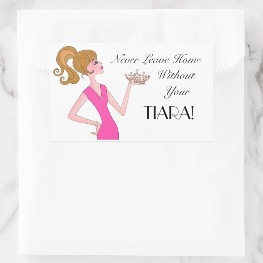 ティアラ離れ無しで家に帰るな!DIVAスタンプ 長方形シール (バッグ)