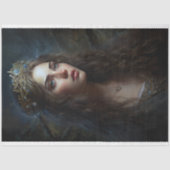 ティアラ1デクページ紙の懐かしい女性 薄葉紙 (正面)