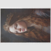 ティアラ3デクページ紙の懐かしい女性 薄葉紙 (正面)