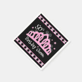 ティアラ50誕生日クイーン スタンダードカクテルナプキン (角)