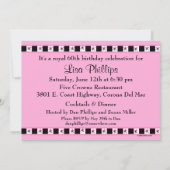 ティアラ60th誕生日 招待状 (裏面)