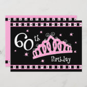 ティアラ60th誕生日 招待状 (正面/裏面)