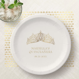 ティアラ クラウン エレガント キンセアニェーラ ペーパープレート