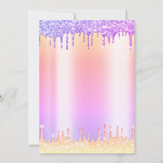 ティアラ, グリッター ドロップス バルーン オンブレ キンセアニェラ 招待状 (裏面)