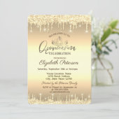 ティアラ, ゴールドグリッター ドロップス キンセアニェラ 招待状 (スタンド正面)