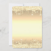 ティアラ, ゴールドグリッター ドロップス キンセアニェラ 招待状 (裏面)