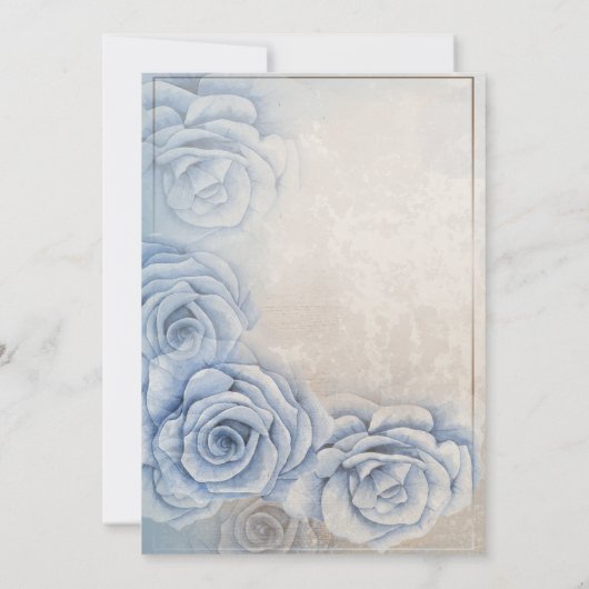 ティアラ、ストリングライツブルーバラクインセアニラ 招待状 (裏面)