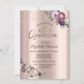 ティアラ,ストリングライトトロピカルフラワーズキンチェニェラ 招待状 (正面)