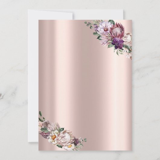 ティアラ,ストリングライトトロピカルフラワーズキンチェニェラ 招待状 (裏面)