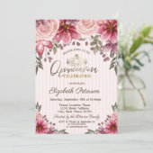 ティアラ、ストリングライトフラワーカークインセーストライプのニェラ 招待状 (スタンド正面)