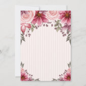 ティアラ、ストリングライトフラワーカークインセーストライプのニェラ 招待状 (裏面)