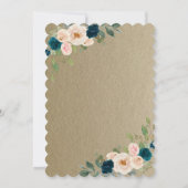 ティアラ、ストリングライトフラワークラフトキンセニェラ 招待状 (裏面)