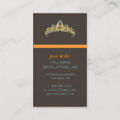 ティアラ/ディバのブティック/ダーク·ターペ/ティール（緑がかった色）/オレンジ 名刺 (裏面)