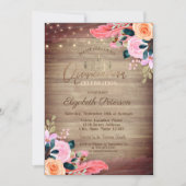 ティアラ、フローラフェザーウッドキンセニェラ 招待状 (正面)