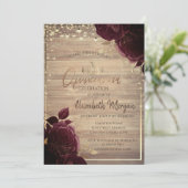 ティアラ、ライト、ウッドブルゴーニュバラクインセアニラ 招待状 (スタンド正面)