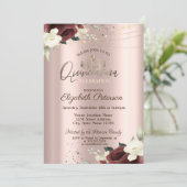 ティアラ、ライト、ブルゴーニュバラ、バラ金ゴールドキンセアニラ 招待状 (スタンド正面)