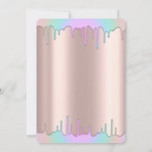 ティアラ,レインボードロップ ローズゴールドのキンセアニエラ 招待状 (裏面)