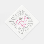 ティアラ「女の子だ!」 赤ちゃんシャワー スタンダードランチョンナプキン (角)