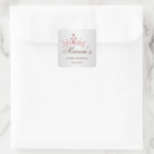 ティアラ、真珠、ハート形の宝石キンセアニェラ スクエアシール (バッグ)