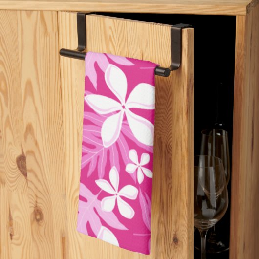 ティアレ（ピンク） キッチンタオル (三つ折り)