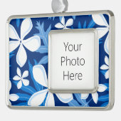 ティアレ（青） シルバープレートフレームオーナメント (左)