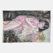 ティアーズインストリームオアシスバイシャンハイ中国ガール キッチンタオル (横)