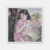 ティアーズインストリームオアシスバイシャンハイ中国ガール スタンダードカクテルナプキン (正面)