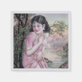 ティアーズインストリームオアシスバイシャンハイ中国ガール スタンダードカクテルナプキン (正面)