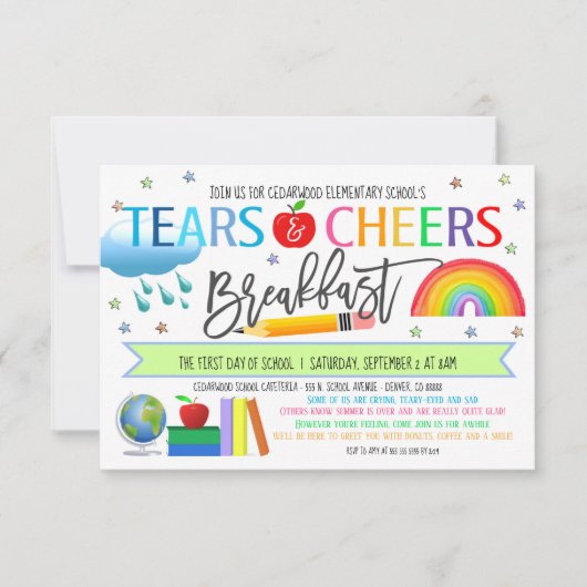 ティアーズ&応援ブレックファースト招待状 招待状 (正面)