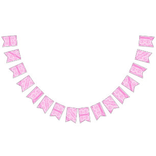 ティイェピンクスパイラルヒッピー絞り染め バンティングフラッグ