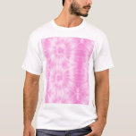 ティイェピンクスパイラルヒッピー絞り染め Tシャツ<br><div class="desc">パステル絞り染めパターンデザインピンクと白。ピンクタイジン絞りヒッパイスパイラルデザイン柄tシャツ</div>