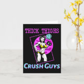 ティイックタイグスクラッシュ男の重量挙げボディービルディン カード (黄色い花)