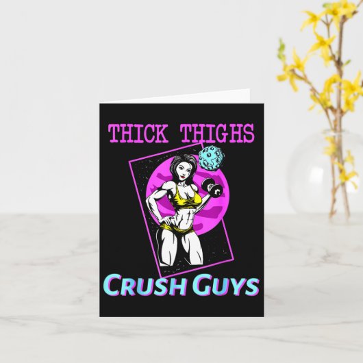 ティイックタイグスクラッシュ男の重量挙げボディービルディン カード (黄色い花)