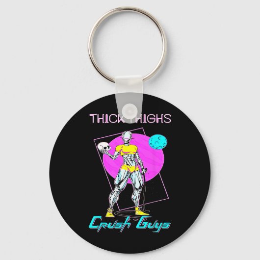 ティイックタイグスクラッシュ男の重量挙げボディービルディン キーホルダー (正面)