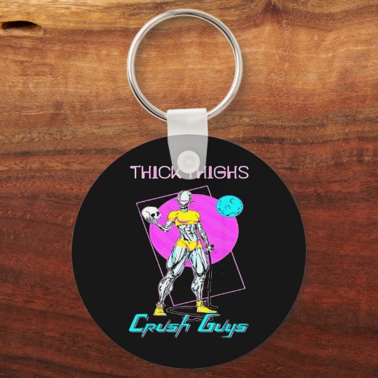 ティイックタイグスクラッシュ男の重量挙げボディービルディン キーホルダー (正面)