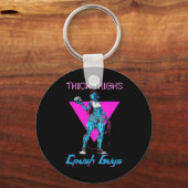 ティイックタイグスクラッシュ男の重量挙げボディービルディン キーホルダー (正面)