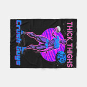 ティイックタイグスクラッシュ男の重量挙げボディービルディン フリースブランケット (正面(横))