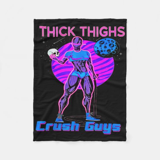 ティイックタイグスクラッシュ男の重量挙げボディービルディン フリースブランケット (正面)