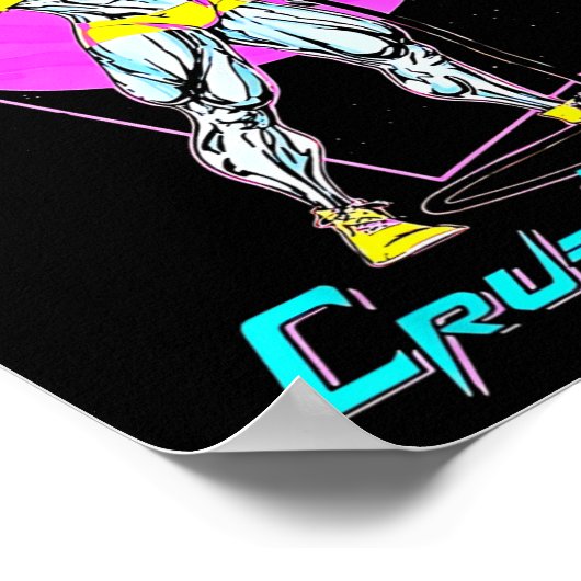 ティイックタイグスクラッシュ男の重量挙げボディービルディン ポスター (角)