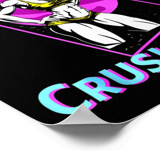 ティイックタイグスクラッシュ男の重量挙げボディービルディン ポスター (角)