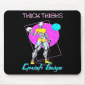 ティイックタイグスクラッシュ男の重量挙げボディービルディン マウスパッド (正面)