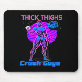 ティイックタイグスクラッシュ男の重量挙げボディービルディン マウスパッド (正面)