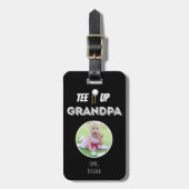 ティイットアップグランドパカスタムフォトファーザーズデイブラック ラゲッジタグ (正面縦)