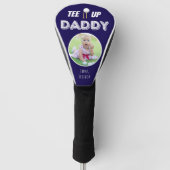 ティイットアップパパカスタムフォトファーザーズデイネイビーブルー ゴルフヘッドカバー (正面)