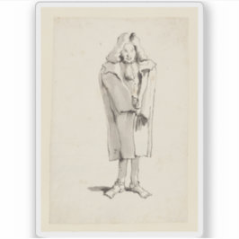 ティエポロ – オーバーを着た男の風刺画 シール