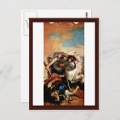 ティエポロ・ジョバンニ・バティストによるエトクレスとポリニス ポストカード (正面/裏面)