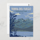 ティエラデルフエゴナショナルパークアルゼンチンヴィンテージ ポストカード (正面/裏面)