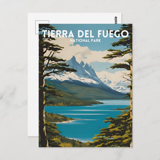 ティエラデルフエゴナショナルパークヴィンテージ ポストカード (正面/裏面)