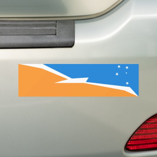 ティエラ・デル・フエゴの旗。 パタゴニア、アルゼンチン バンパーステッカー (車上)